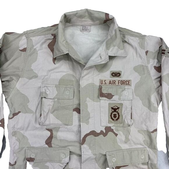 USAF Air Force 1995 Field Jacket M65 Desert Camo Men Coat Large Regular‎ VTG